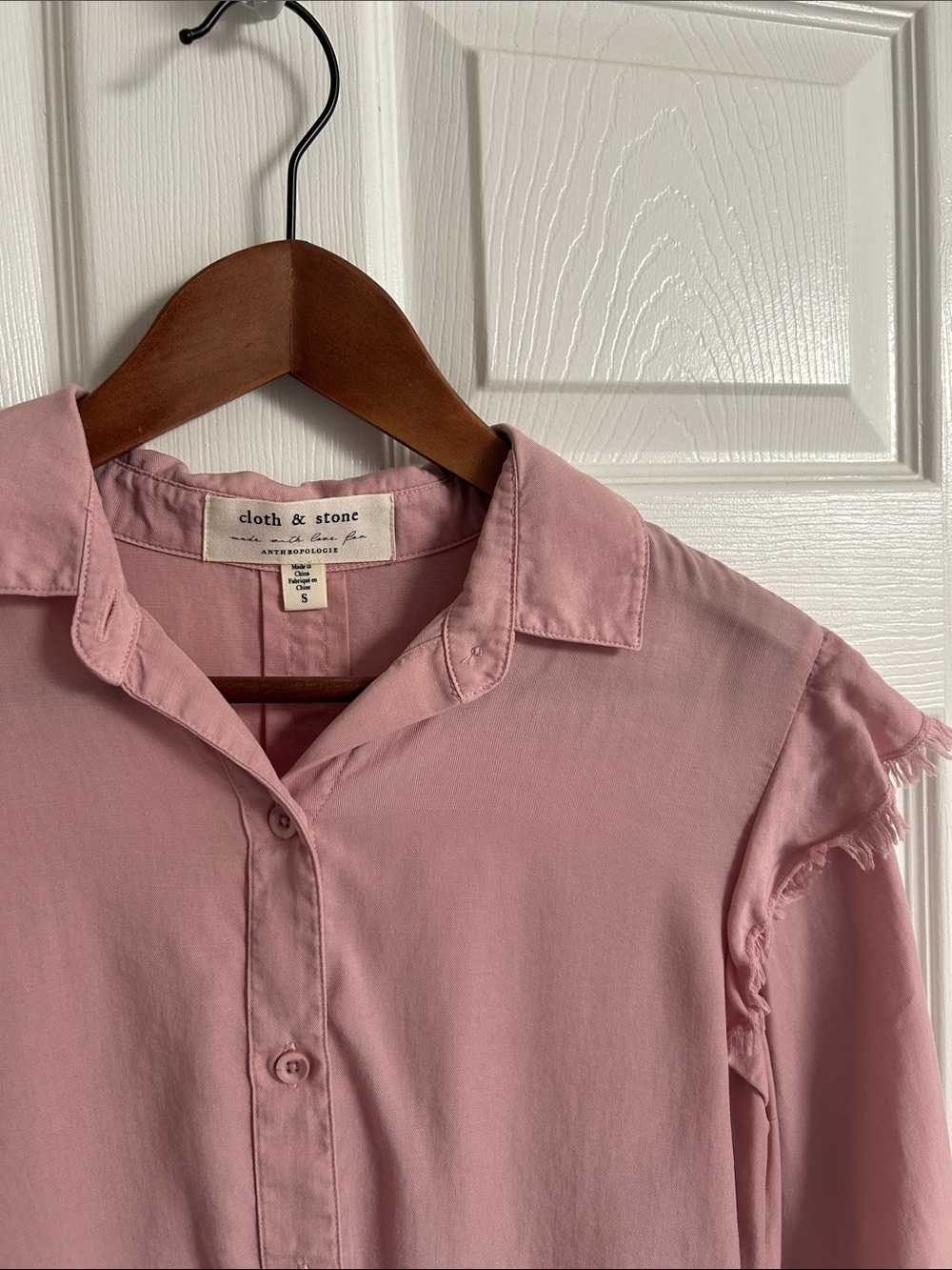 cloth & stone Dusty Pink Button-Front anthropologie Shirt